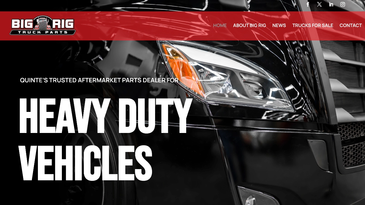 Big Rig Truck Parts website