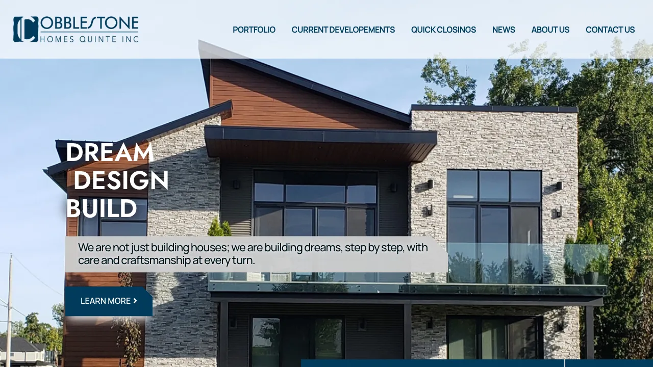 Cobblestone Homes website