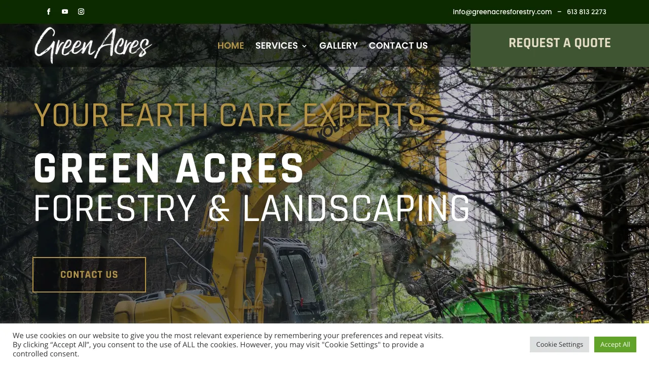 Green Acres Forestry website